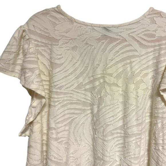 Torrid Black & White Knit Jacquard Crew Neck Flutter Sleeve Tee 3 3XL 2pc Bundle - Picture 14 of 14